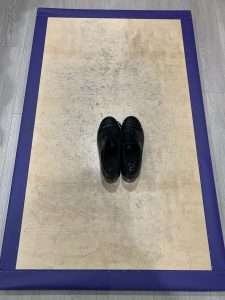 tap shoes and board