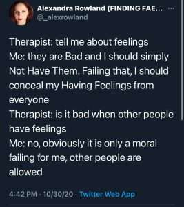 I hate therapy #SOL24 8 feelings