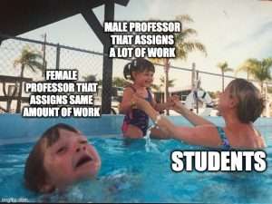 student sexism meme drowning