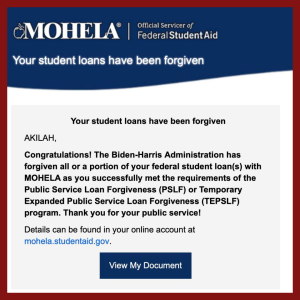 loans forgiven