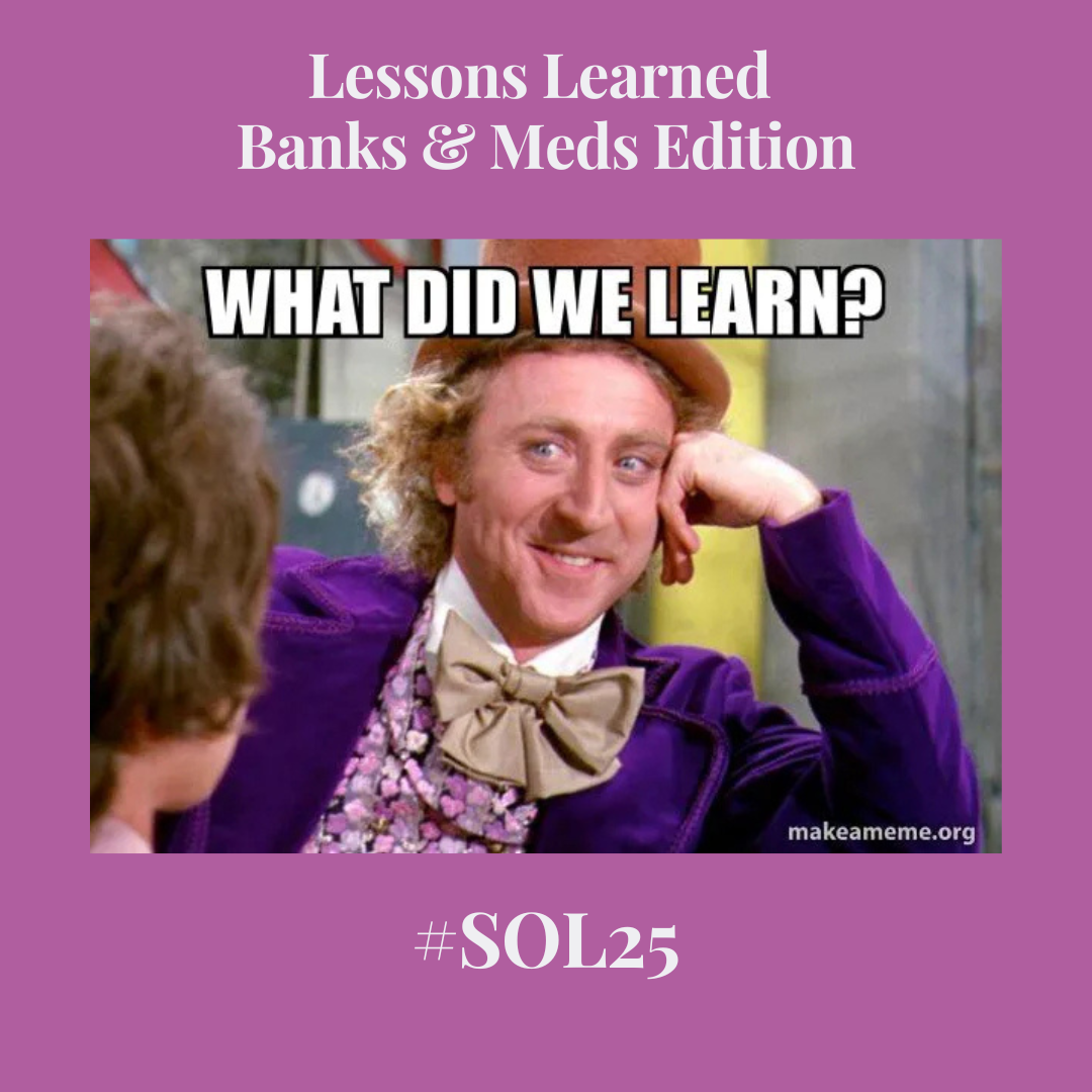 Cinder picture of Willy Wonka asking "What did we learn?"